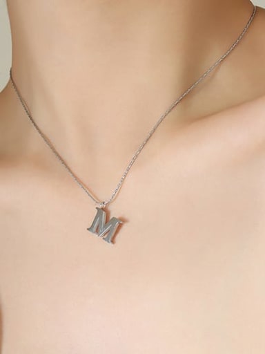 Steel necklace 40 +5cm Titanium Steel Letter Minimalist Necklace