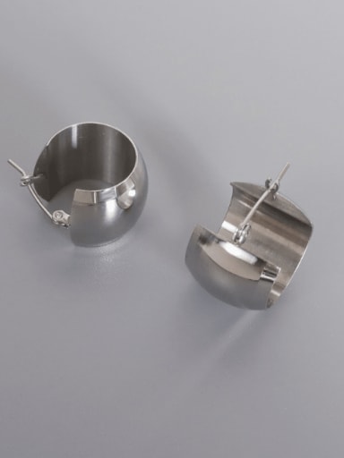 steel color Titanium 316L Stainless Steel Geometric Minimalist Stud Earring with e-coated waterproof