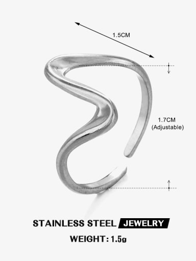 Stainless steel Irregular Hip Hop Band Ring