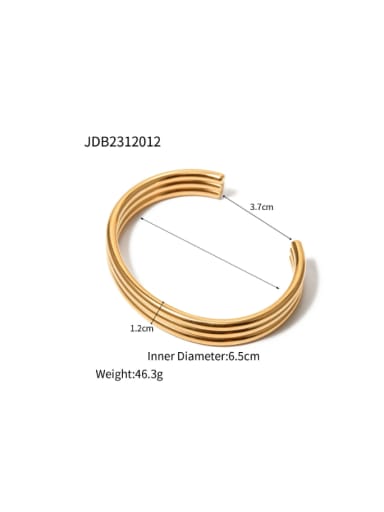 JDB2312012 gold Stainless steel Three Layers Of Ribbing Ring and Bangle Set