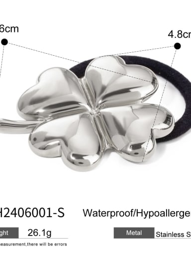 JDH2406001 S Elastic rope Trend Flower Stainless steel Hair Rope