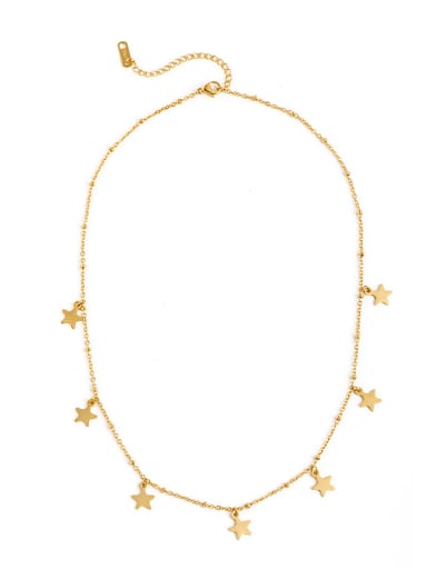 Gold thin chain European and American fashion small star pendant necklace