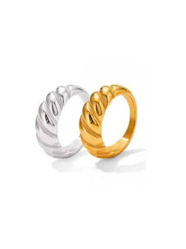 custom Stainless steel Geometric Trend Band Ring