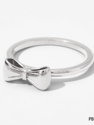 Stainless steel Bowknot Trend Band Ring