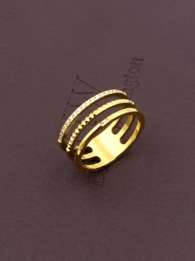 Titanium Cubic Zirconia Dainty Band Ring