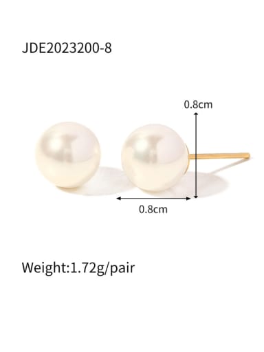 Stainless steel Freshwater Pearl Geometric Minimalist Stud Earring