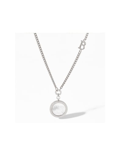 Stainless steel Shell Round Trend Necklace