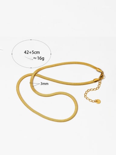 Golden Necklace KDD942 Stainless steel  Hip Hop Snake Bone Chain Bracelet and Necklace Set