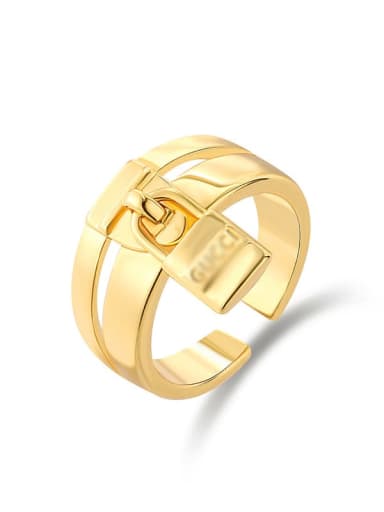 JR21121038 Brass Geometric Minimalist Stackable Ring