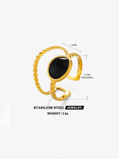 Stainless steel Enamel Geometric Minimalist Stackable Ring