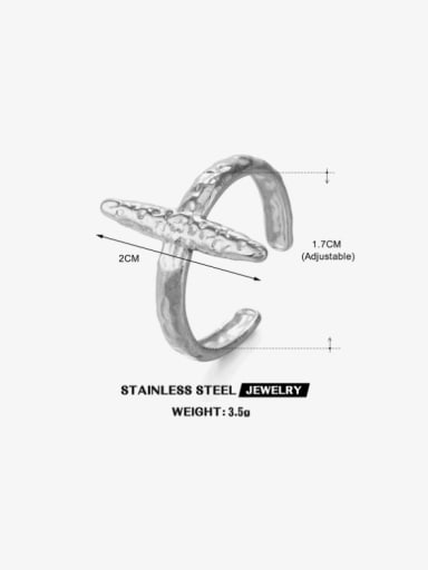 Stainless steel Cross Hip Hop Band Ring