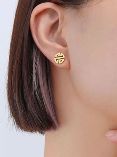 F156 Gold Earrings Titanium Steel  Minimalist Irregular Earring Bracelet and Necklace Set