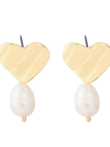 Color Natural freshwater pearl earrings