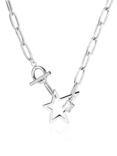 Titanium Steel Star Minimalist  Five-pointed star Pendant Necklace