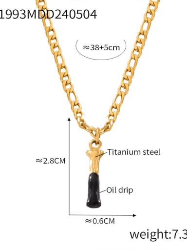 Titanium Steel Letter Hip Hop Necklace