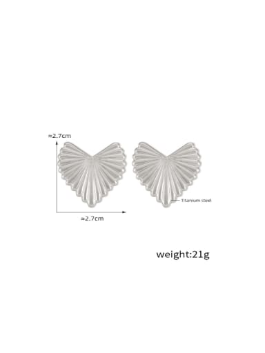 F1514 Steel Earrings Titanium Steel Geometric Hip Hop Stud Earring