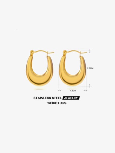 ZN500 4 Stainless steel Geometric Hip Hop Huggie Earring