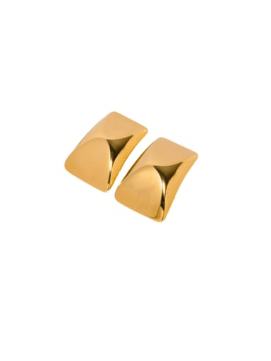 JDEW2309026 gold Stainless steel Geometric Hip Hop Stud Earring