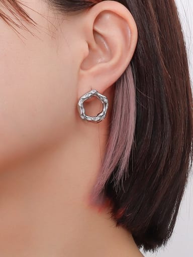 F530, Steel Earrings Titanium Steel Ring