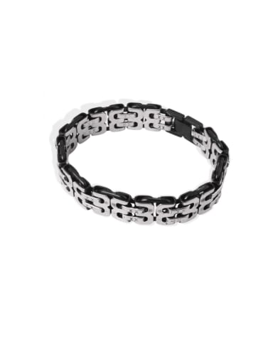 Titanium Steel Geometric Chain Hip Hop Bracelet