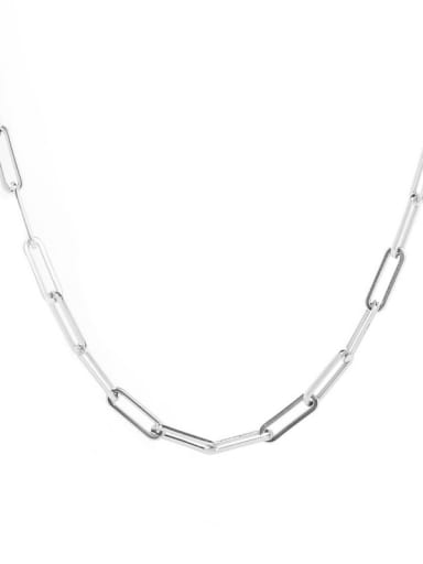 P011 Cross Plain Chain Necklace Steel Titanium Steel Trend Geometric Bracelet and Necklace Set