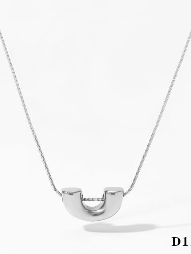 Steel necklace D1194 Stainless steel Geometric Trend Necklace
