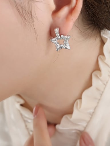 Titanium Steel Pentagram Trend Stud Earring