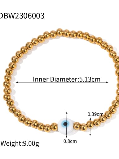 Stainless steel Enamel Geometric Trend Beaded Bracelet