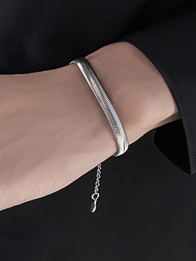 Titanium Steel Snake Bone Chain Minimalist Link Bracelet