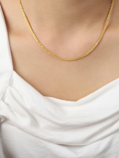 P552 Gold Necklace 38+ 5cm Titanium Steel Hip Hop Snake Bone Chain Bracelet and Necklace Set