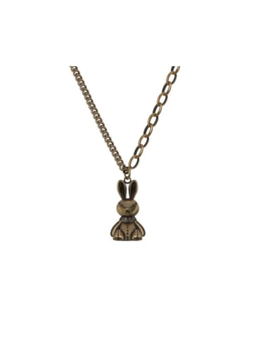 custom Brass Rabbit Trend Necklace