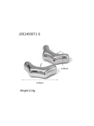 JDE2403071 Steel Stainless steel Irregular Hip Hop Stud Earring
