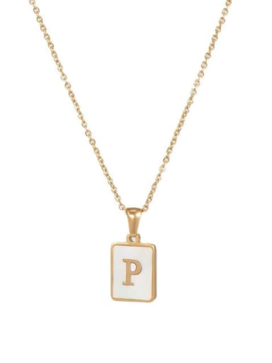 Stainless steel Shell Message Trend Initials Necklace