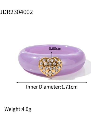 Stainless steel Resin Geometric Minimalist Band Ring