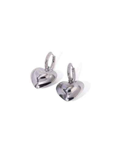 JDE2403043 Steel Stainless steel Heart Hip Hop Huggie Earring