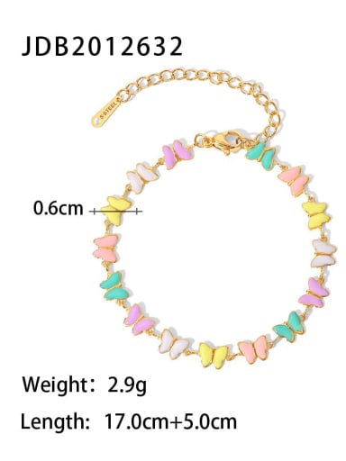 JDB2012632 Stainless steel Enamel Cute Geometric  Bracelet and Necklace Set