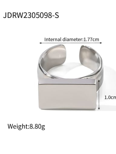 JDRW2305098 S Stainless steel Geometric Trend Band Ring