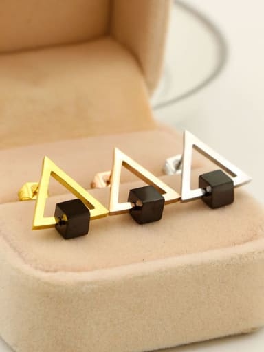 Titanium Triangle Minimalist Stud Earring