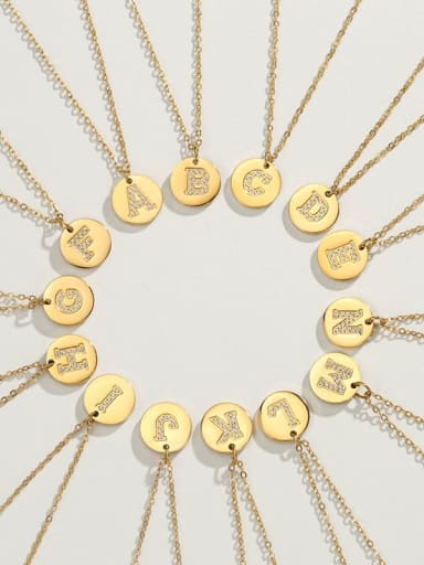 Stainless steel Letter Dainty Initials Necklace with 26 letters