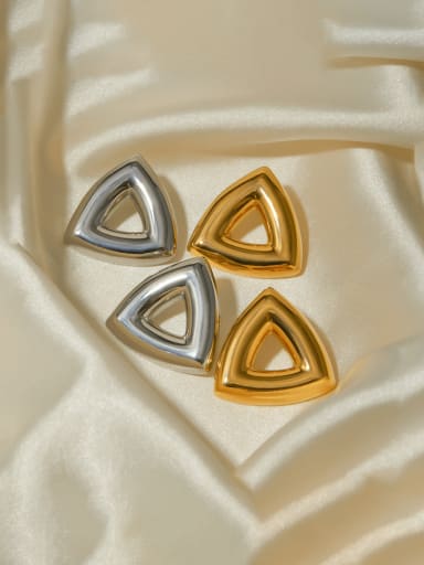 custom Titanium Steel Triangle Minimalist Stud Earring