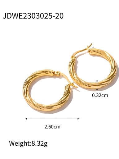 Stainless steel Round Trend Earring