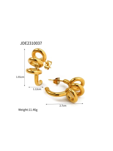 JDE2310037 Stainless steel Geometric Trend Stud Earring