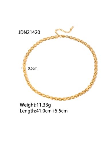 JDN21420 Stainless steel Hip Hop Geometric Chain Bracelet and Necklace Set