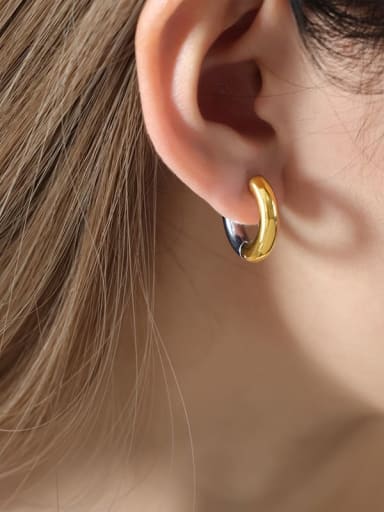 F1184 Steel Gold Earrings 1.8 Titanium Steel Geometric Trend Stud Earring