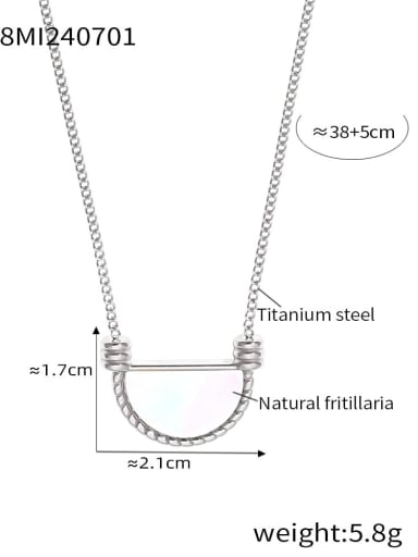 P1848 Steel Necklace Titanium Steel Shell Geometric Minimalist Necklace
