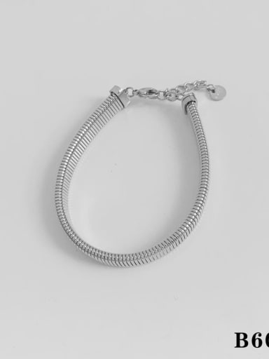 Steel Bracelet B603 Trend Geometric Stainless steel Bracelet and Necklace Set