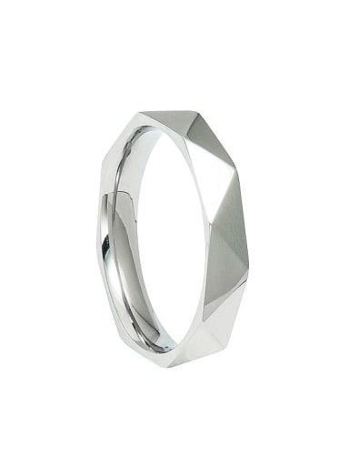 Titanium Steel Geometric Minimalist Band Ring