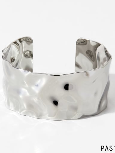 Steel color PAS1075 Stainless steel Geometric Trend Cuff Bangle