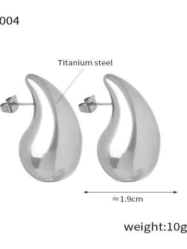 F1004, Steel Earrings Titanium Steel Drop Metal Earring with 6 styles