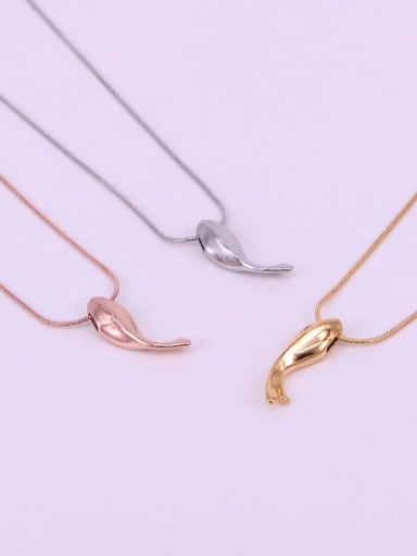 Titanium Steel Fish Minimalist Necklace